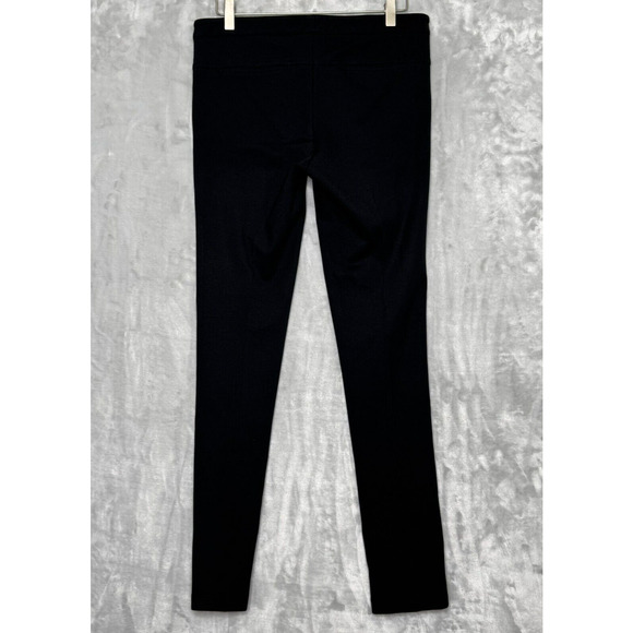 VINCE Pant Womens 6 Black Ponte Knit Skinny Mid Rise Flat Front Pockets Career - Picture 2 of 10